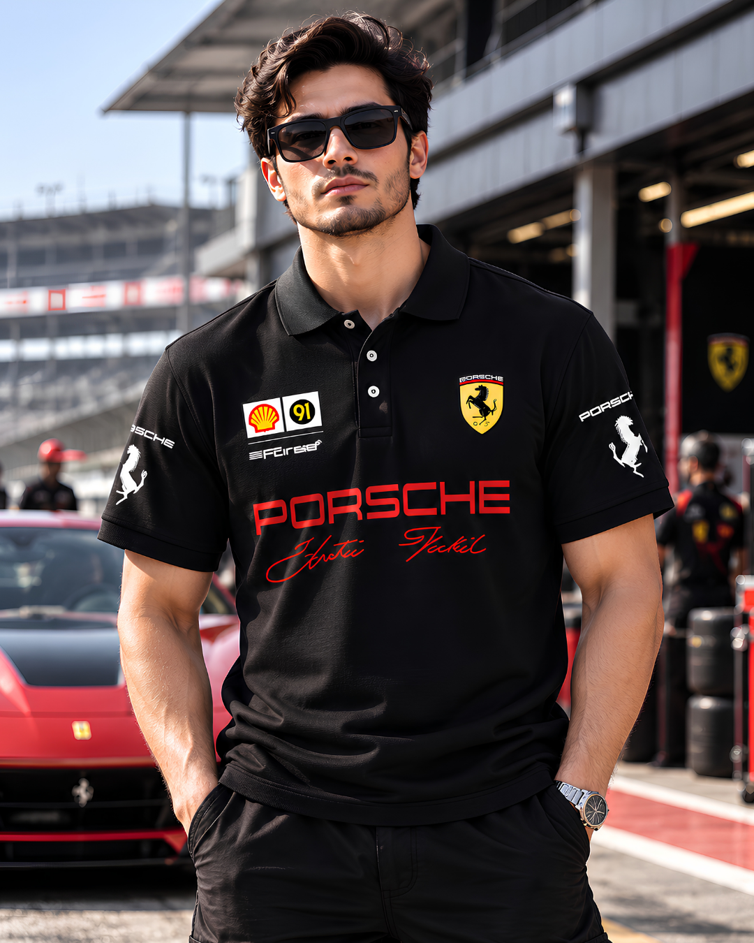 Porsche Inspired Polo T-Shirt