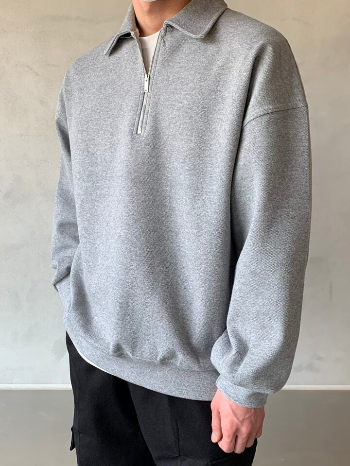 Grey Sweat T-Shirt | Minimal Streetwear Sweatshirt Tee