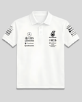 AMG Petronas inspired White racing polo shirt