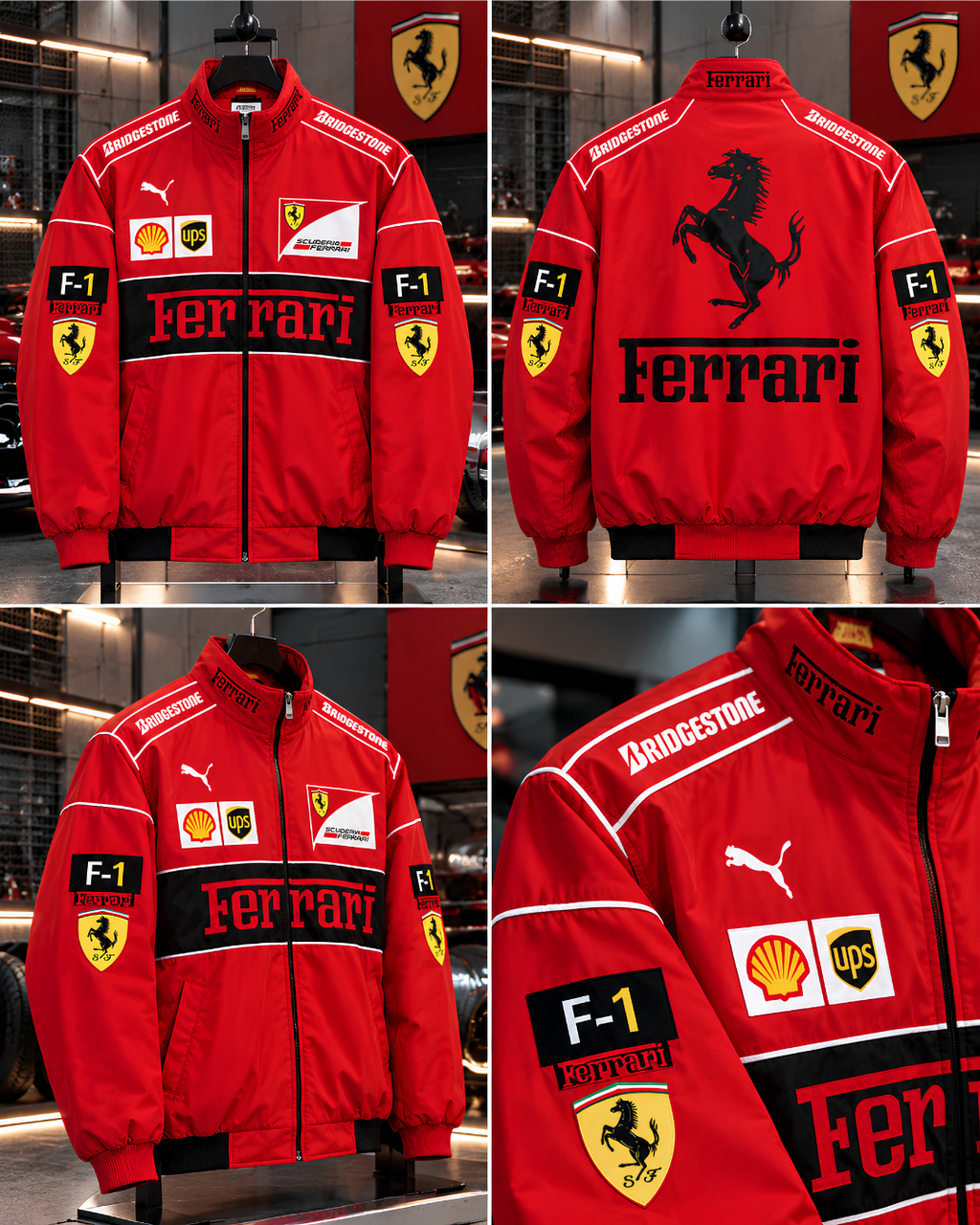 Vintage motorsport racing jacket in red